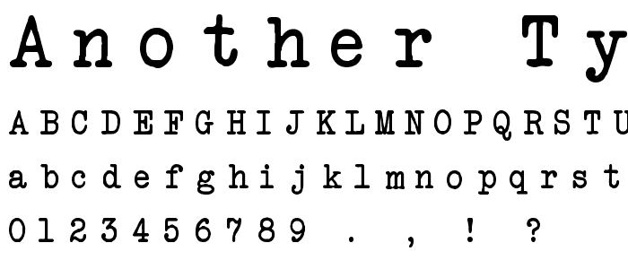 Another Typewriter font